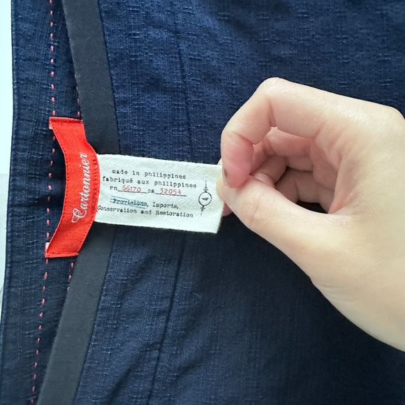 Anthropologie Cartonnier High-Rise Charlie Trousers in Navy - Size 4 - Picture 4 of 6